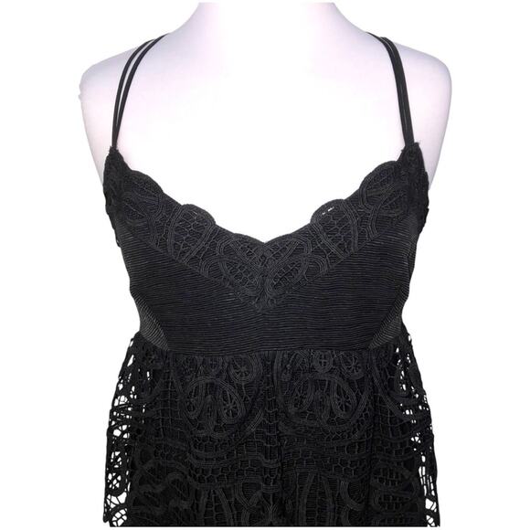 Gianni Bini Monica Lace Peplum Dress Black Size 10 EUC - Picture 3 of 9